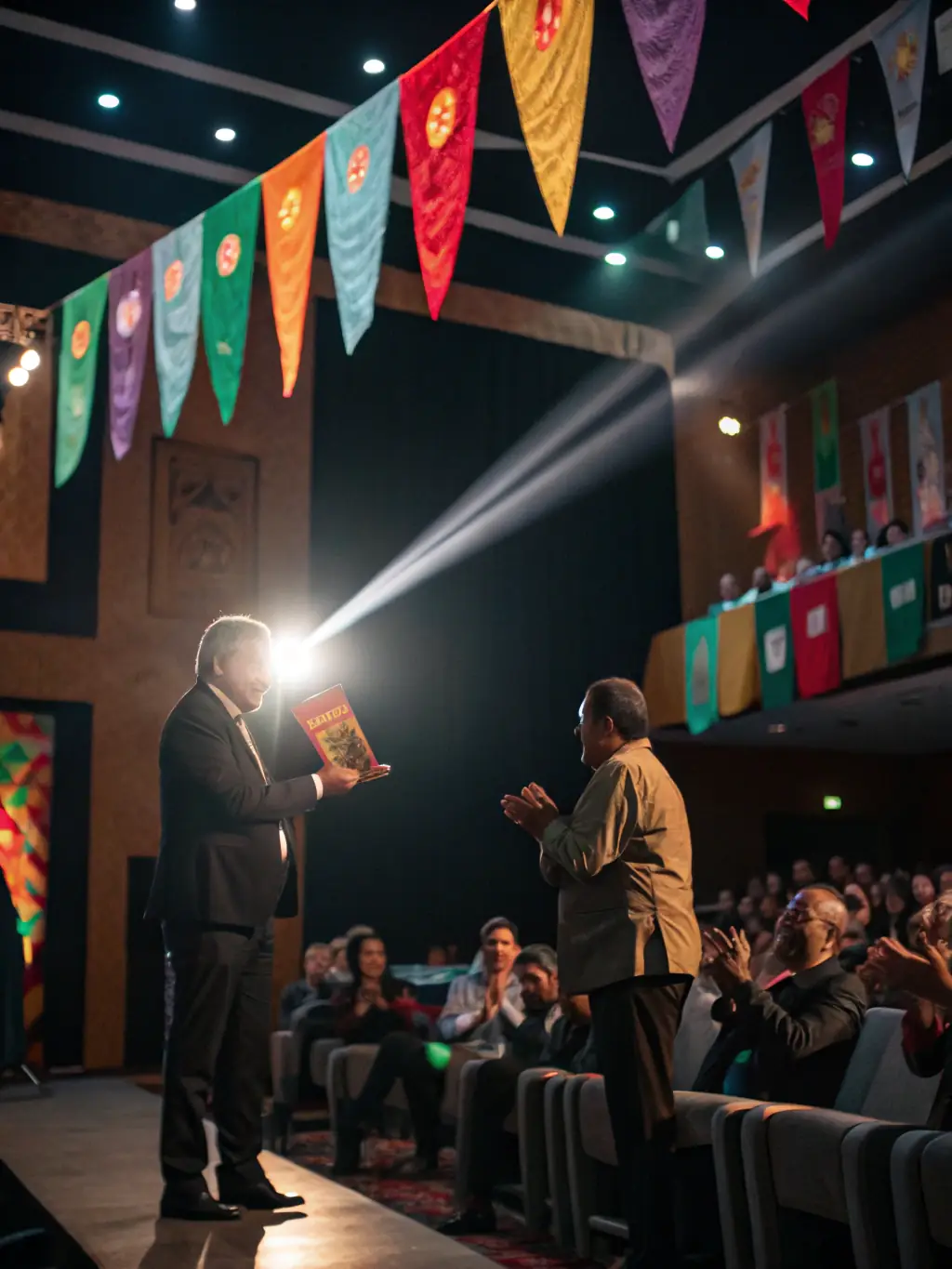 A visually appealing image showcasing the closing gala of the fashion conference, featuring awards and celebrations of achievements in the industry.